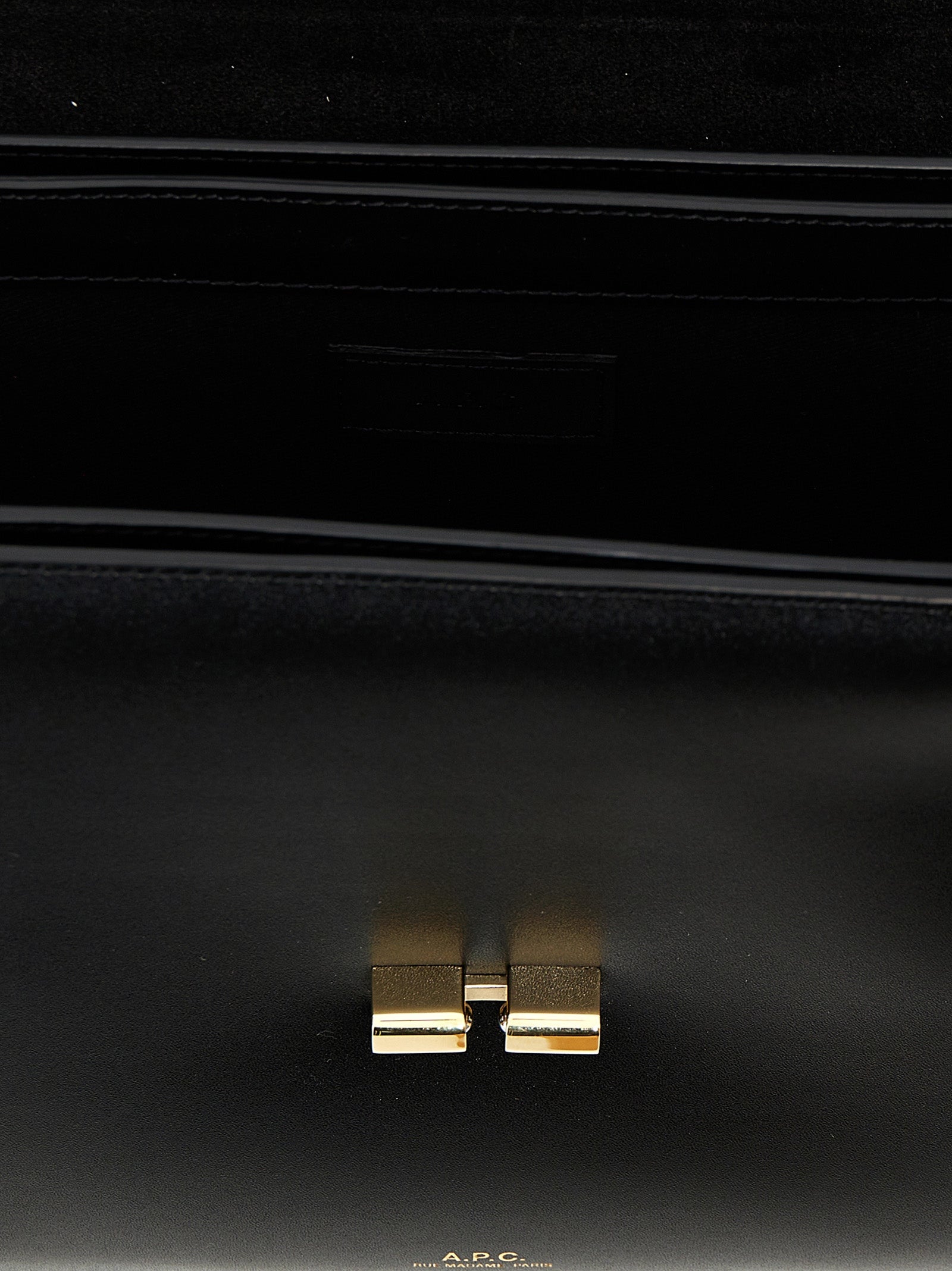 A.P.C. Black Cowhide Crossbody Bag
