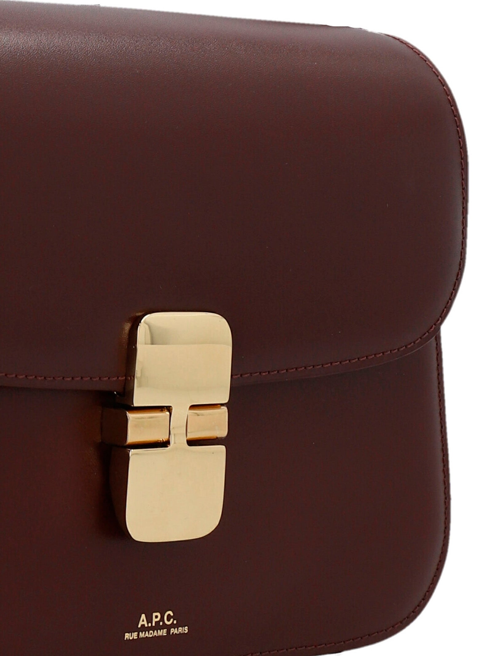 A.P.C. Bordeaux Cowhide Crossbody Bag