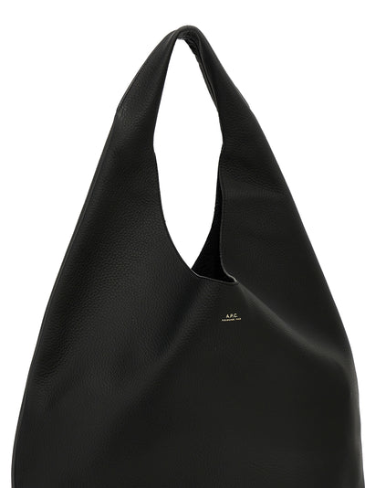 A.P.C. Black Calfskin Shoulder Bag
