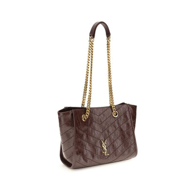 Saint Laurent Brown Calf Leather Bos Taurus Shoulder Bag