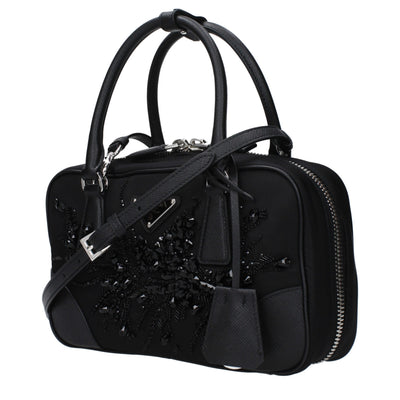 Prada Black Fabric Handbag