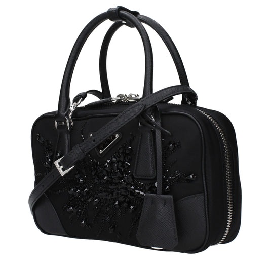 Prada Black Fabric Handbag