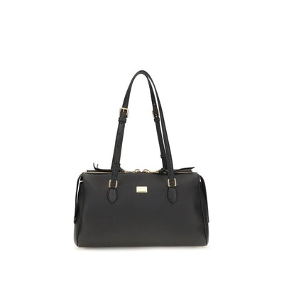 Dolce & Gabbana Black Calf Leather Bos Taurus Shoulder Bag