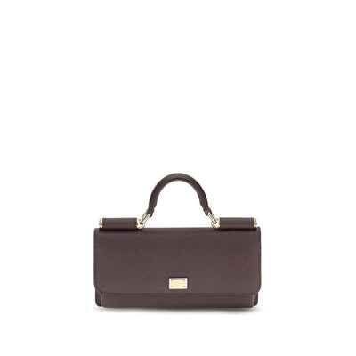 Dolce & Gabbana Brown Calf Leather Bos Taurus Shoulder Bag
