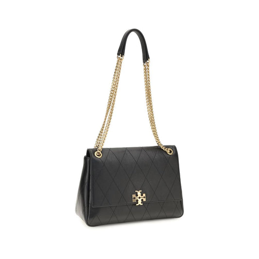 Tory Burch Black Calf Leather Bos Taurus Shoulder Bag