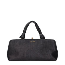 Jil Sander Black Raffia Handbag