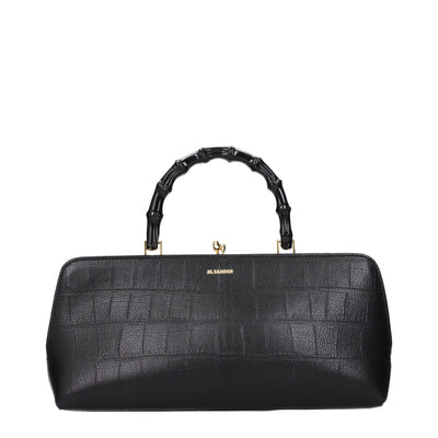 Jil Sander Black Leather Handbag
