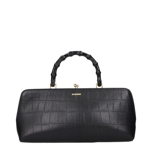 Jil Sander Black Leather Handbag