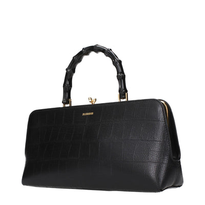 Jil Sander Black Leather Handbag