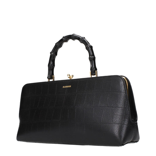 Jil Sander Black Leather Handbag