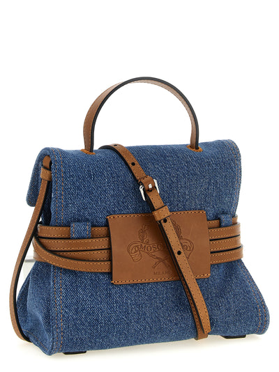 Moschino Blue Cotton Handbag