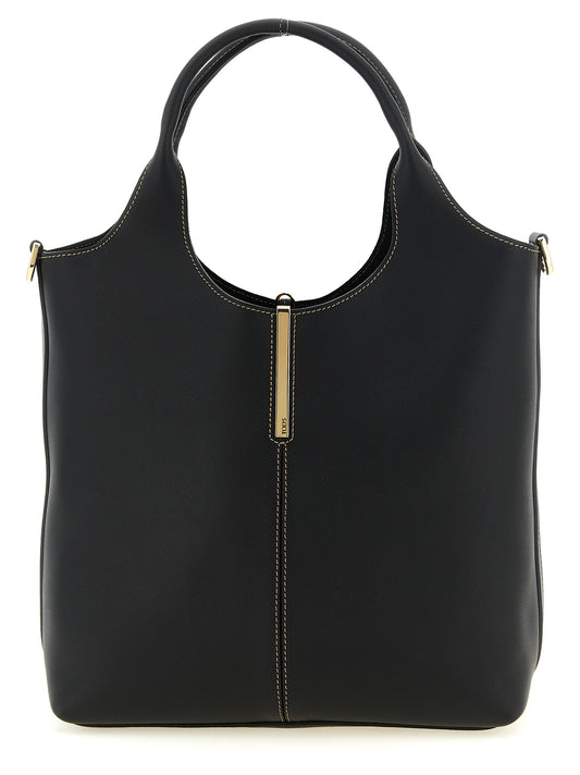 Tod's Black Calfskin Tote Bag