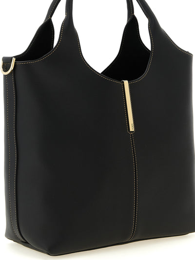 Tod's Black Calfskin Tote Bag