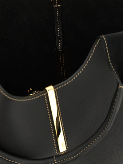 Tod's Black Calfskin Tote Bag