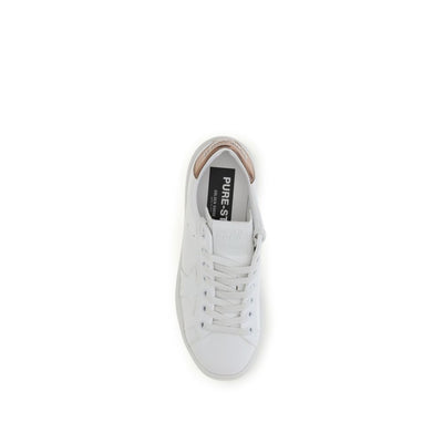 Golden Goose White Calf Leather Bos Taurus Low Top Sneakers