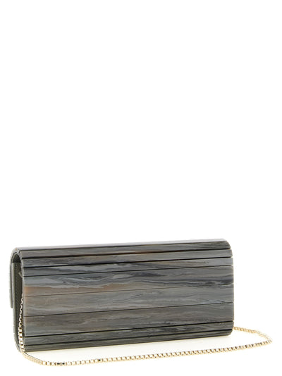 Jimmy Choo Gray Polyester Clutch Bag