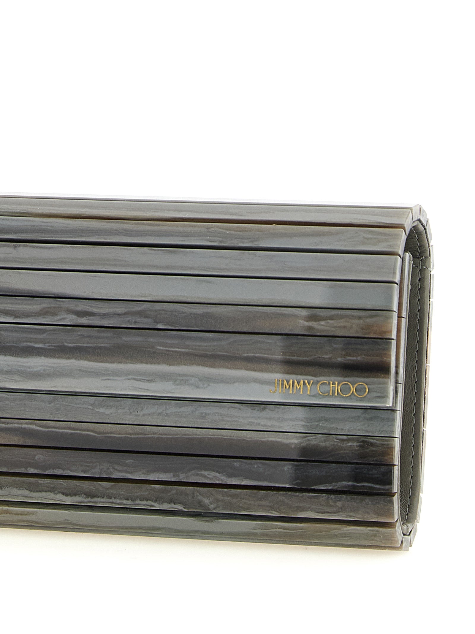 Jimmy Choo Gray Polyester Clutch Bag