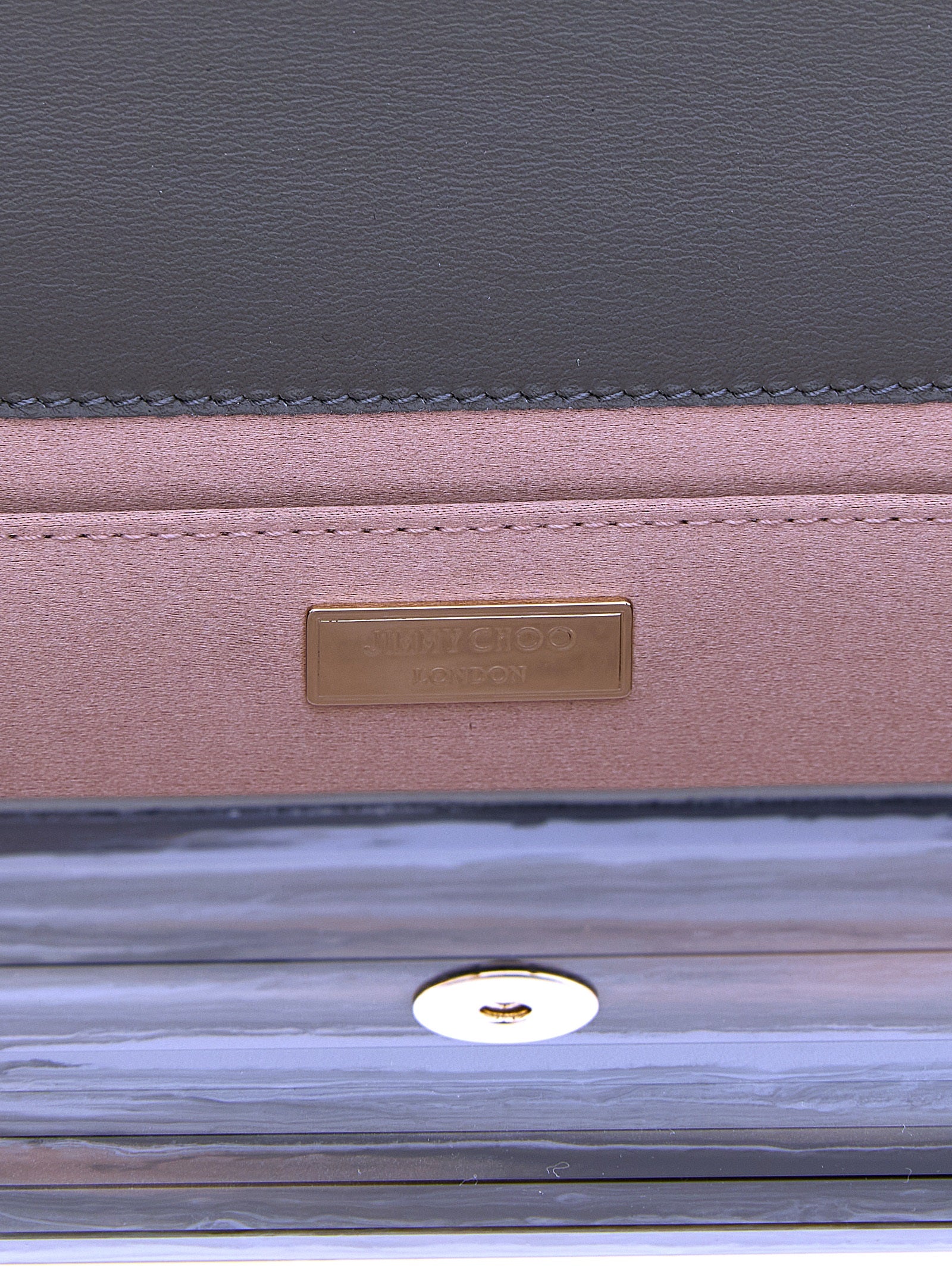 Jimmy Choo Gray Polyester Clutch Bag