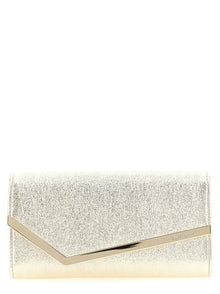 Jimmy Choo Gold Lamb Leather Clutch Bag
