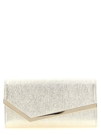 Jimmy Choo Gold Lamb Leather Clutch Bag