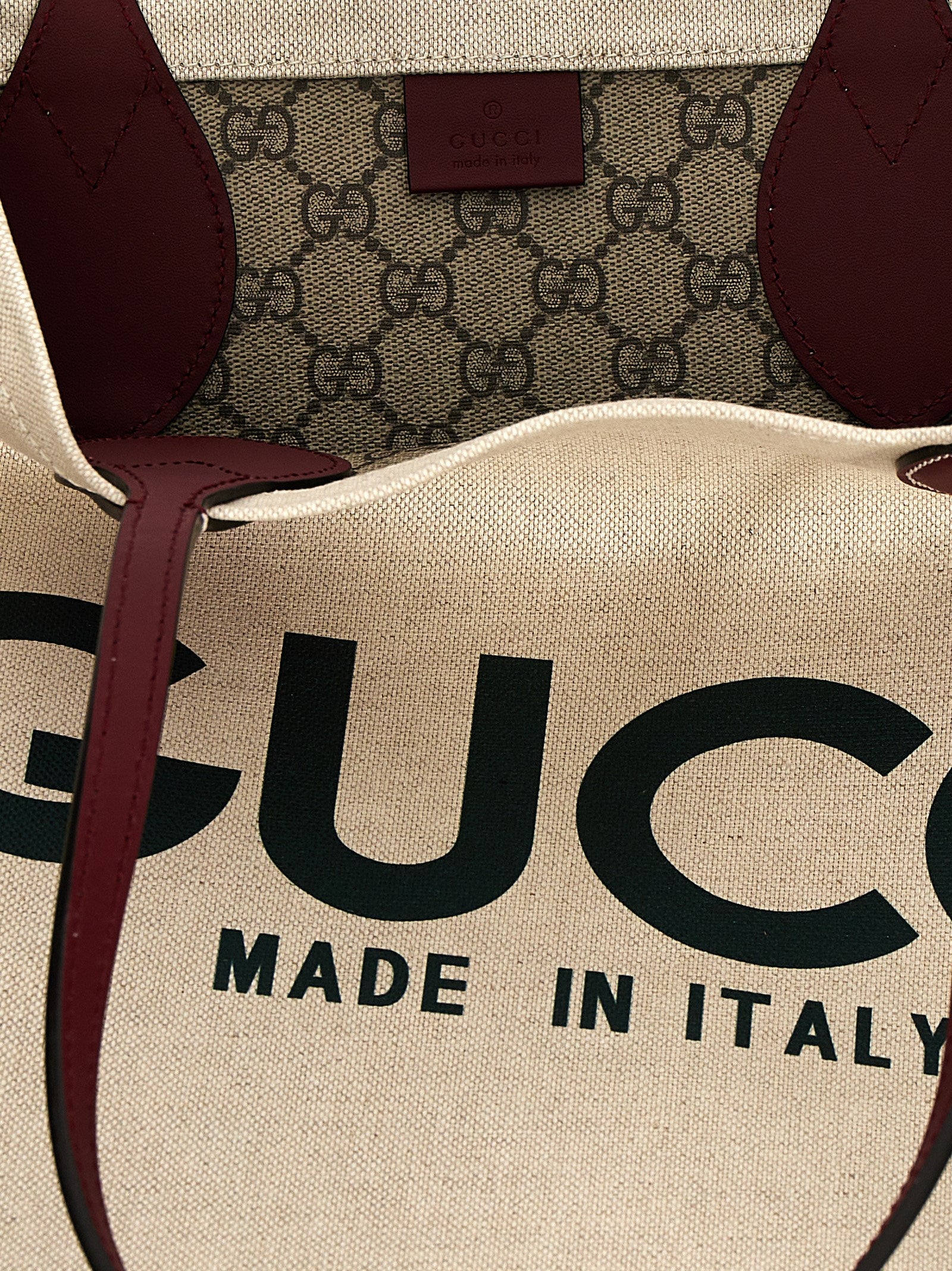 Gucci Beige Canvas Tote Bag
