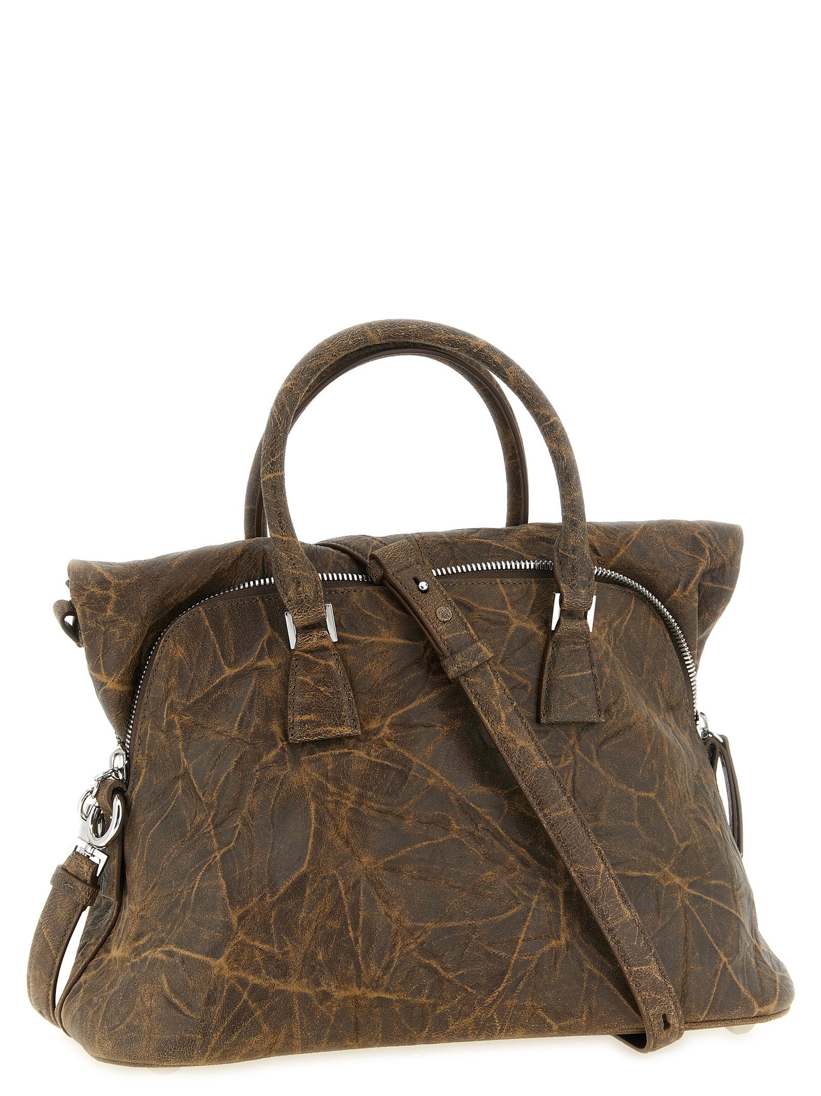 Maison Margiela Brown Goatskin Shoulder Bag