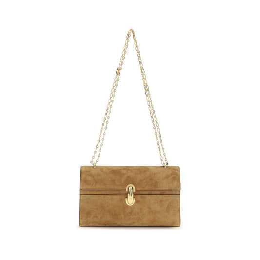 Savette Brown Calf Leather Bos Taurus Clutch Bag