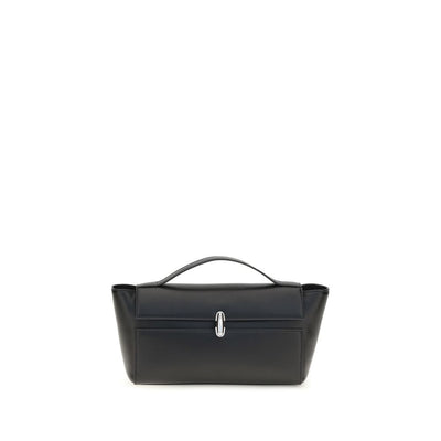 Savette Black Calf Leather Bos Taurus Clutch Bag