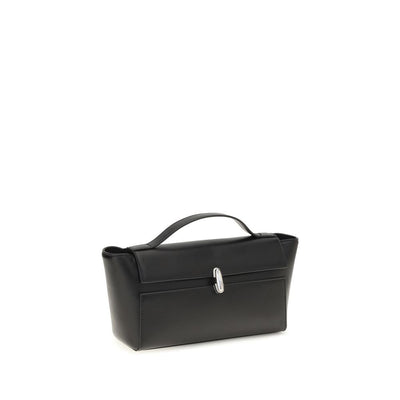 Savette Black Calf Leather Bos Taurus Clutch Bag