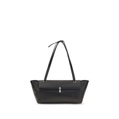 Savette Black Calf Leather Bos Taurus Shoulder Bag