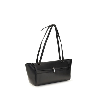 Savette Black Calf Leather Bos Taurus Shoulder Bag