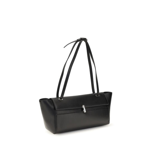 Savette Black Calf Leather Bos Taurus Shoulder Bag