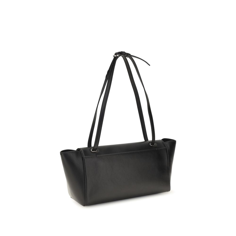 Savette Black Calf Leather Bos Taurus Shoulder Bag