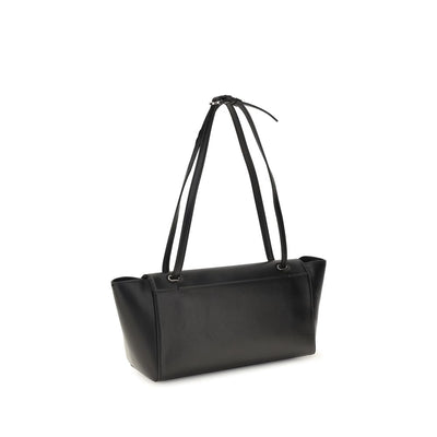 Savette Black Calf Leather Bos Taurus Shoulder Bag
