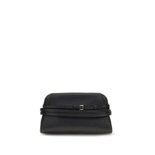 Moschino Black Goatskin Clutch Bag