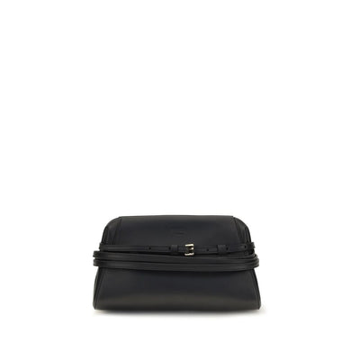 Moschino Black Goatskin Clutch Bag