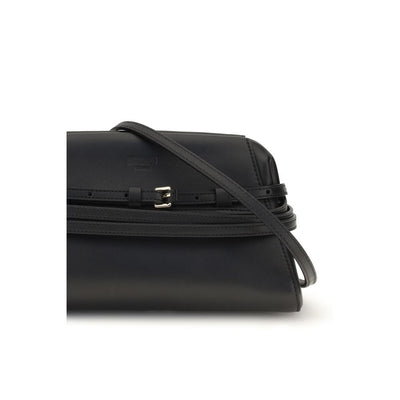 Moschino Black Goatskin Clutch Bag