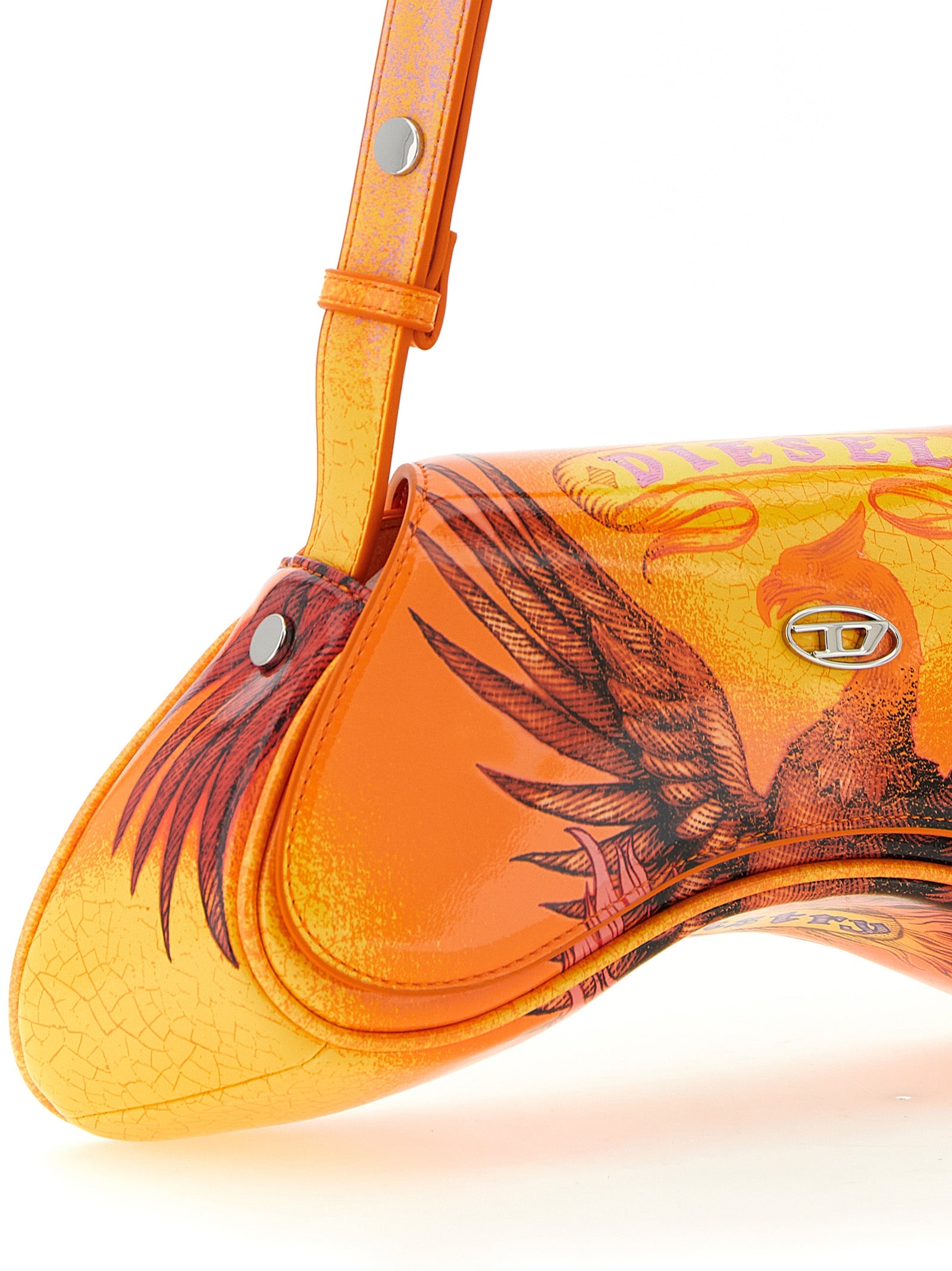 Diesel Orange Polyethylene Crossbody Bag