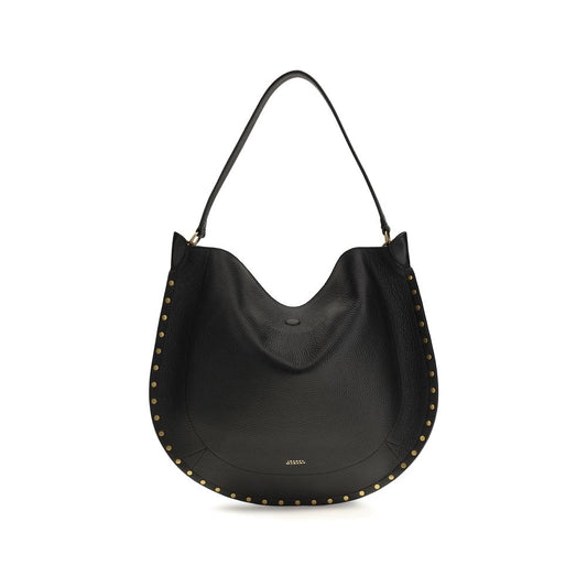 Isabel Marant Black Calf Leather Bos Taurus Shoulder Bag