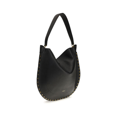 Isabel Marant Black Calf Leather Bos Taurus Shoulder Bag