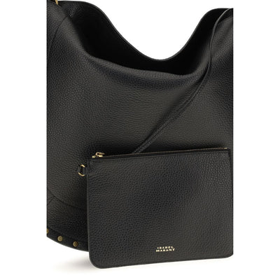 Isabel Marant Black Calf Leather Bos Taurus Shoulder Bag