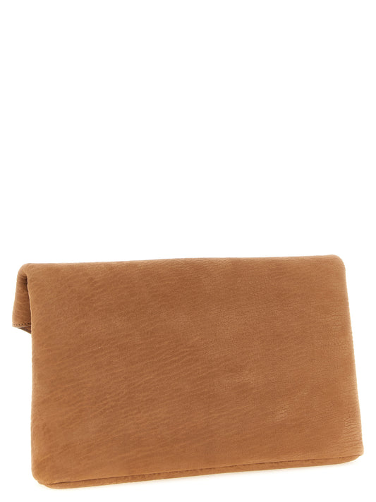 Saint Laurent Beige Lamb Leather Clutch Bag