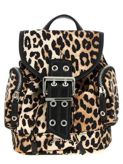 Ganni Brown Recycled Polyamide Backpack