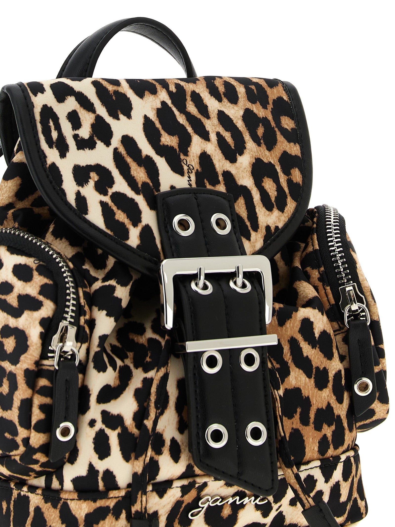 Ganni Brown Recycled Polyamide Backpack