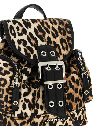 Ganni Brown Recycled Polyamide Backpack