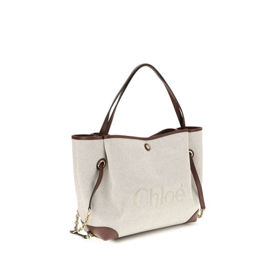 Chloé Beige Cotton Shoulder Bag