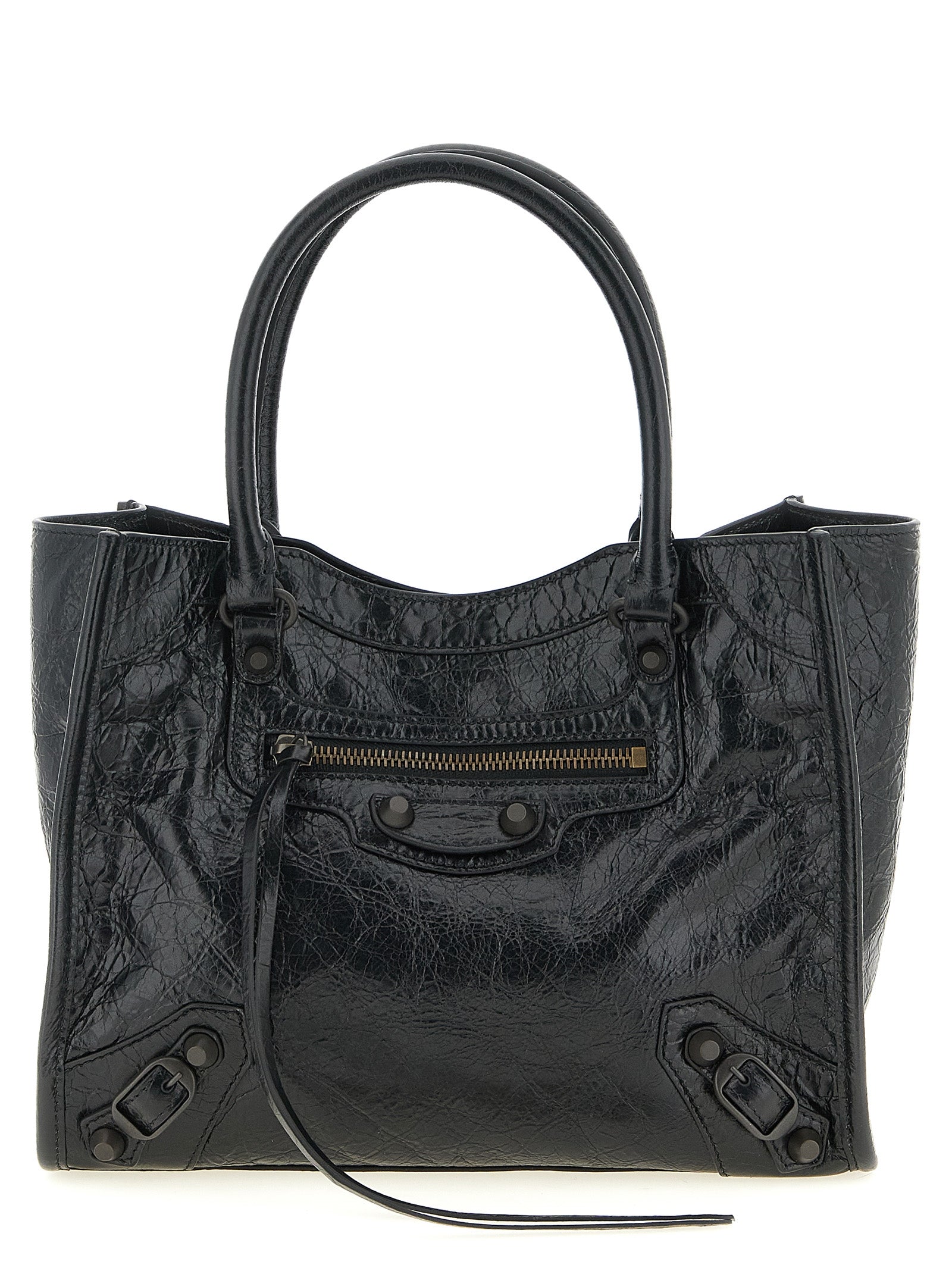Balenciaga Black Lamb Leather Tote Bag