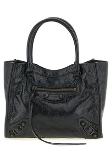 Balenciaga Black Lamb Leather Tote Bag