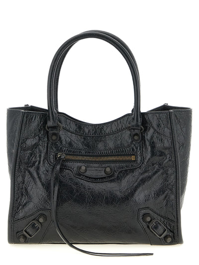 Balenciaga Black Lamb Leather Tote Bag
