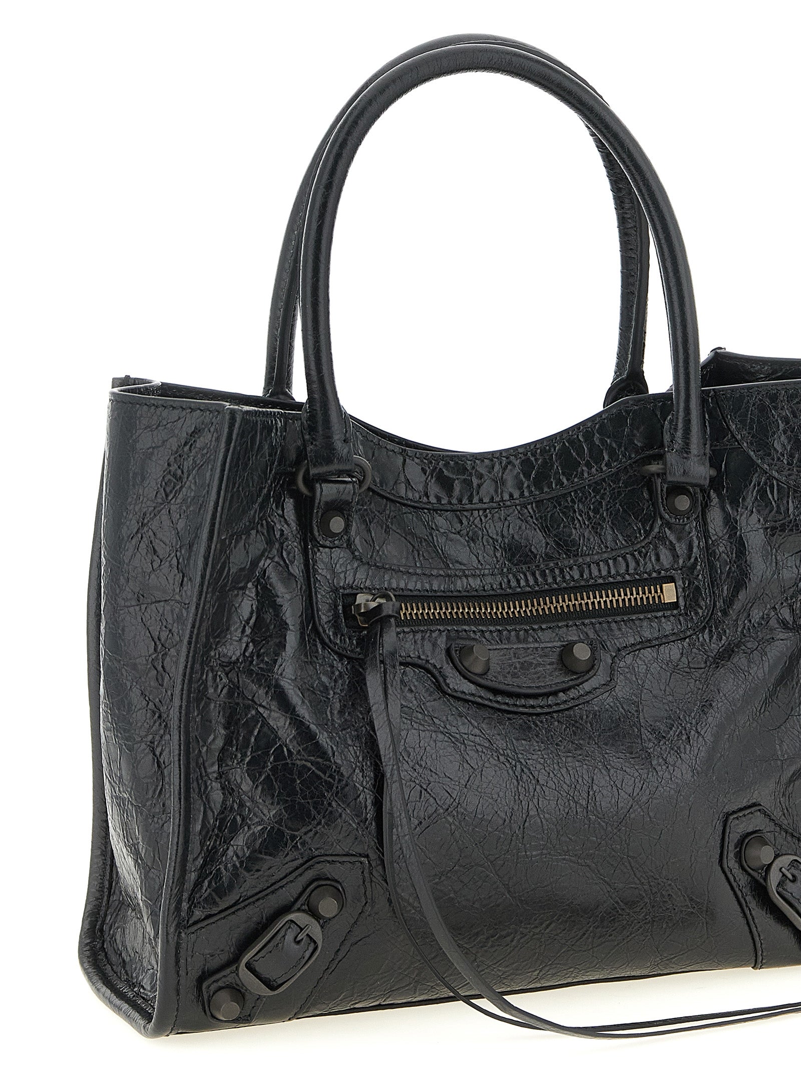 Balenciaga Black Lamb Leather Tote Bag